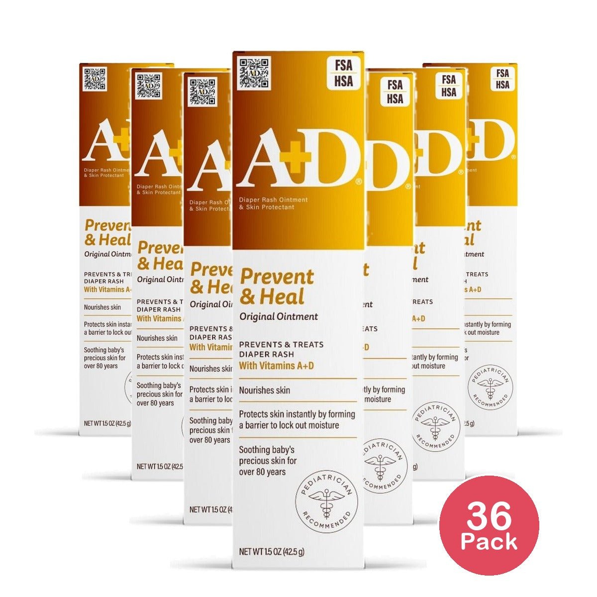 A+D Original Diaper Rash Ointment 1.5 Oz (Pack of 36)