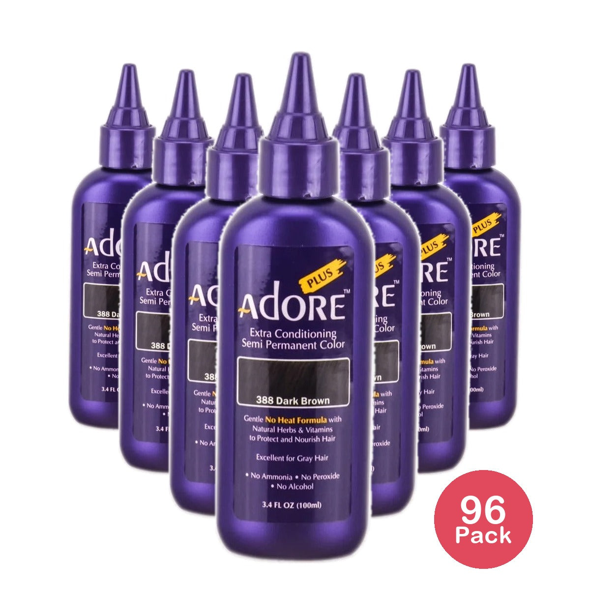 Adore Plus Extra Conditioning Semi-Permanent Hair Color 3 Oz (Pack of 96)