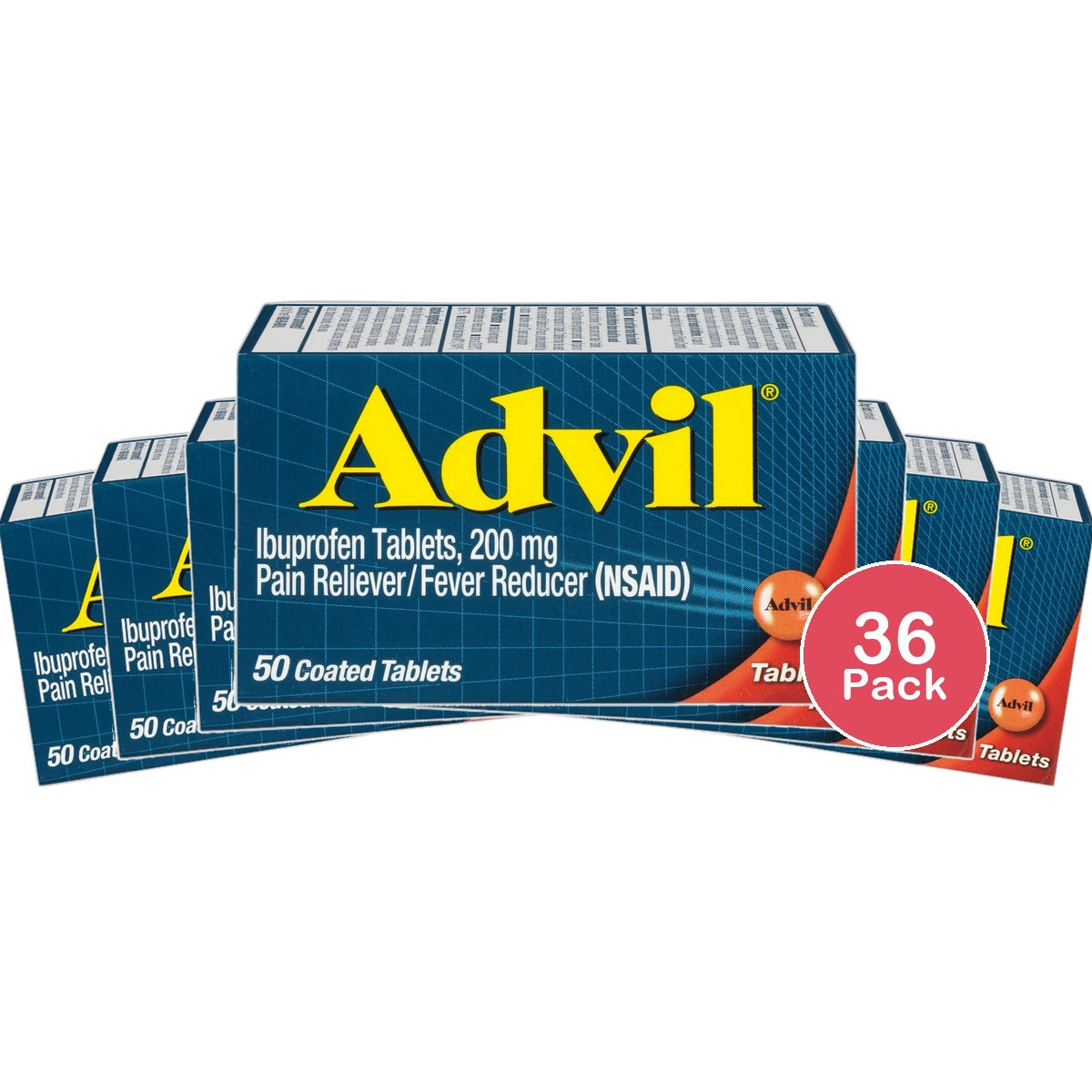 Advil Advanced Medicine For Pain 200Mg Tablets 1.76oz (Pack of 36)
