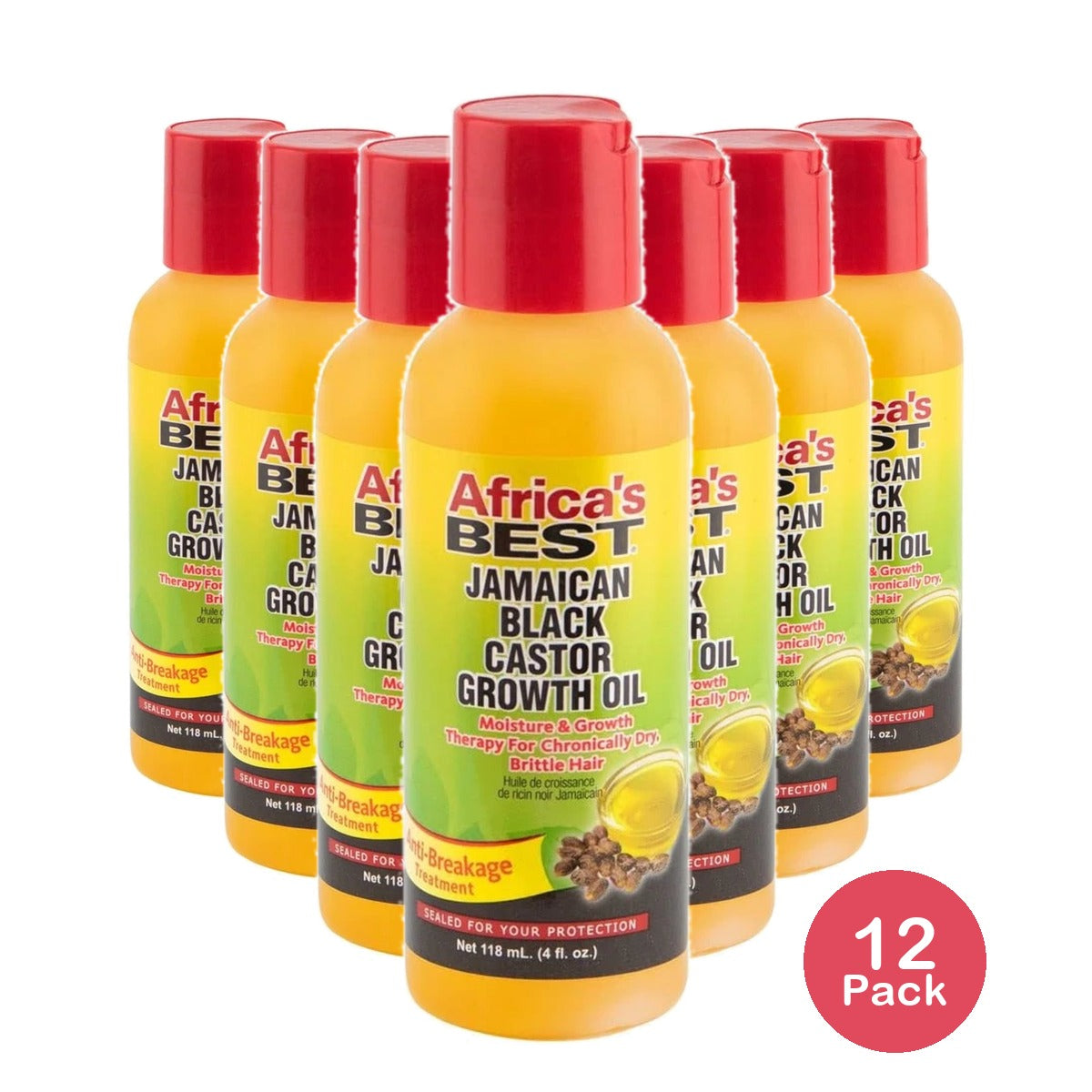 Africa's Best Jamaican Black Castor Growth Oil 4. Oz (Pack of 12)