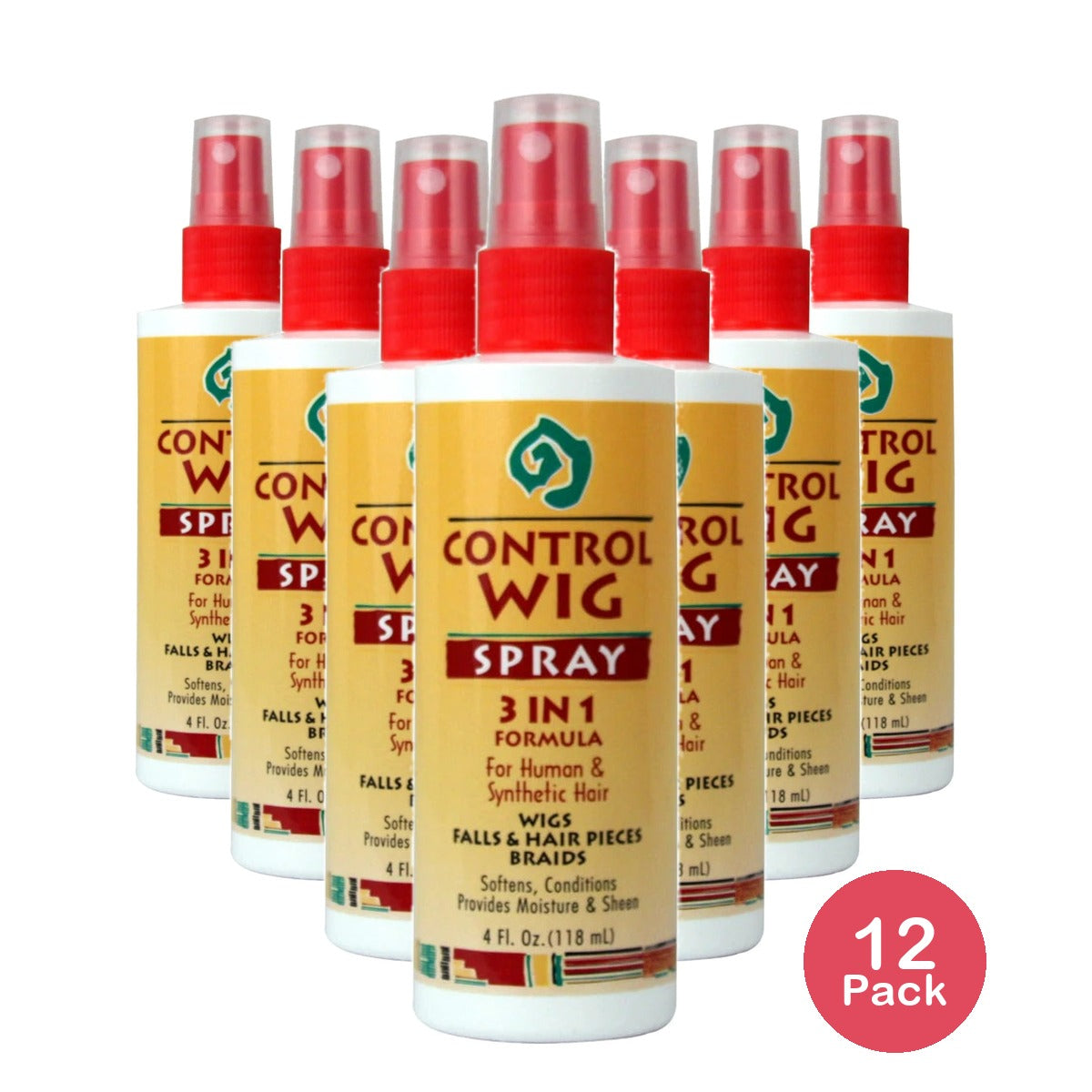 African Essence Control Wig Spray 3 in 1 Formula 4 Oz. (Pack of 12)