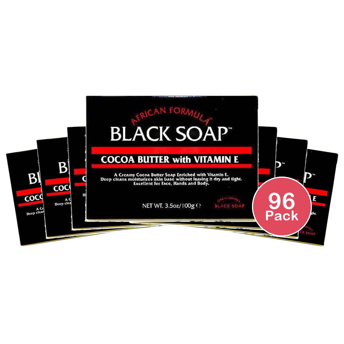 African Formula Black Soap Bar 3.5 Oz (Pack of 96)