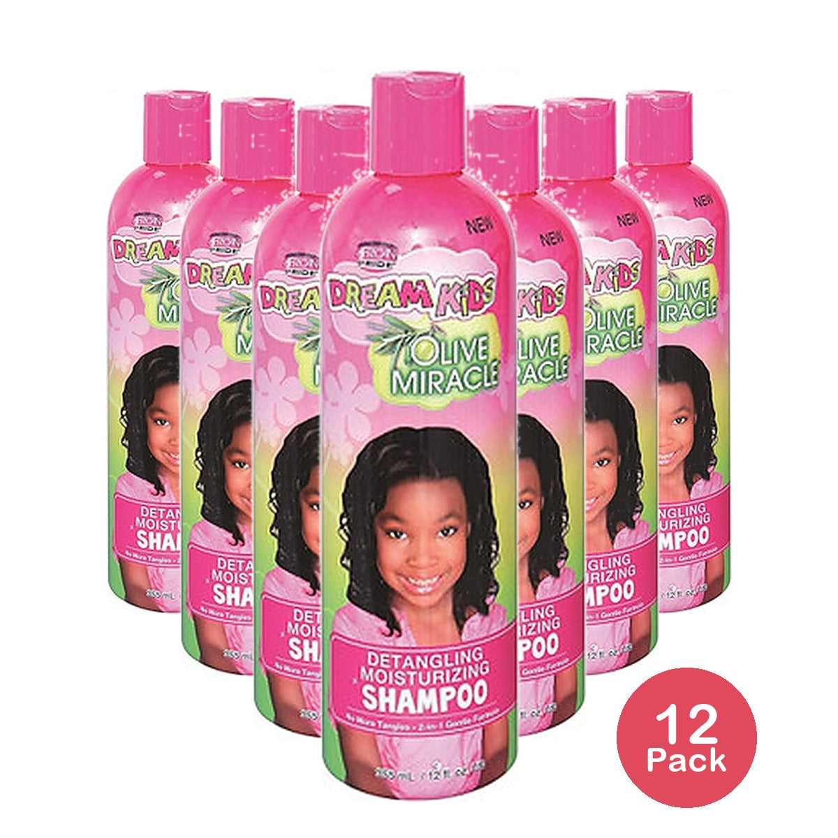 African Pride Dreamkids Olive Miracle Shampoo 12 Oz (Pack of 12)