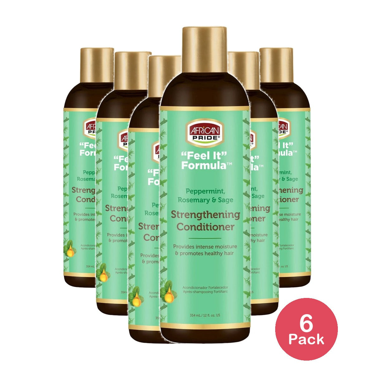 African Pride Feel It Formula Strengthening Conditioner 12 Oz (Pack of 6)