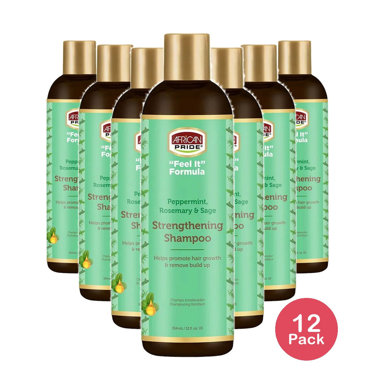 African Pride Feel It Formula Strengthening Shampoo 12 Fl Oz (Pack of 12)