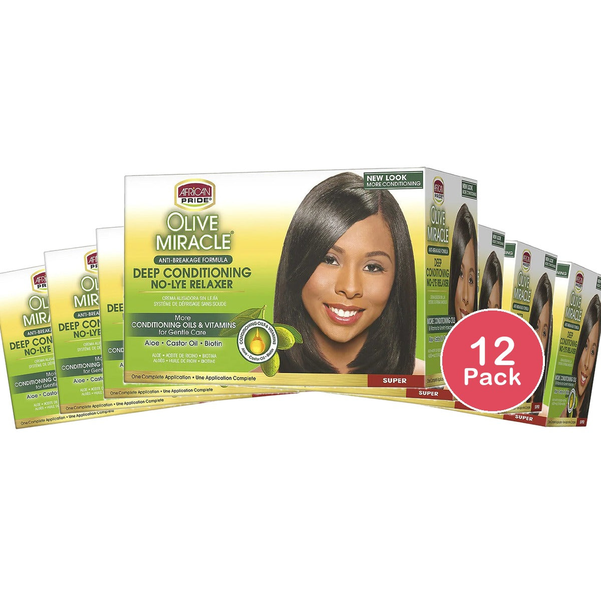 African Pride Miracle Deep Conditioning Relaxer System Super (Pack of 12)