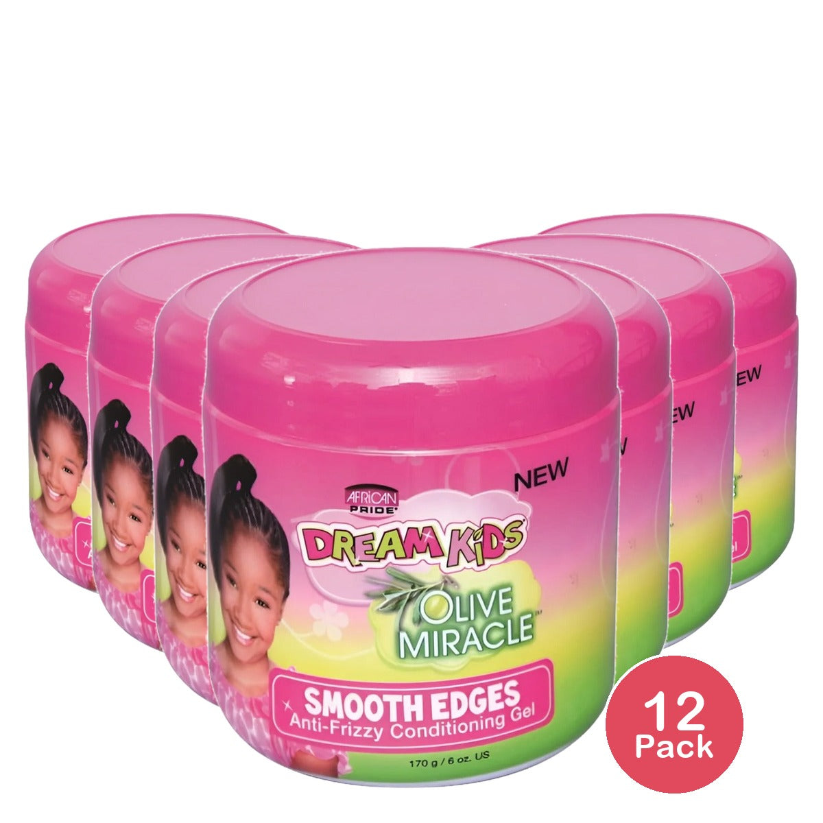 African Pride Olive Miracle Dream Kids Smoothing Gel 6 Oz (Pack of 12)