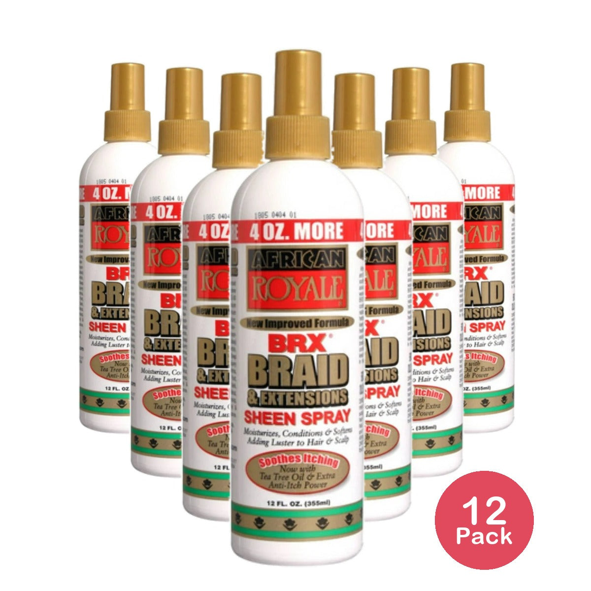 African Royale BRX Braid and Extensions Moisturizing Sheen Hair Spray 12 fl oz 12 Fl. Oz (Pack of 12)
