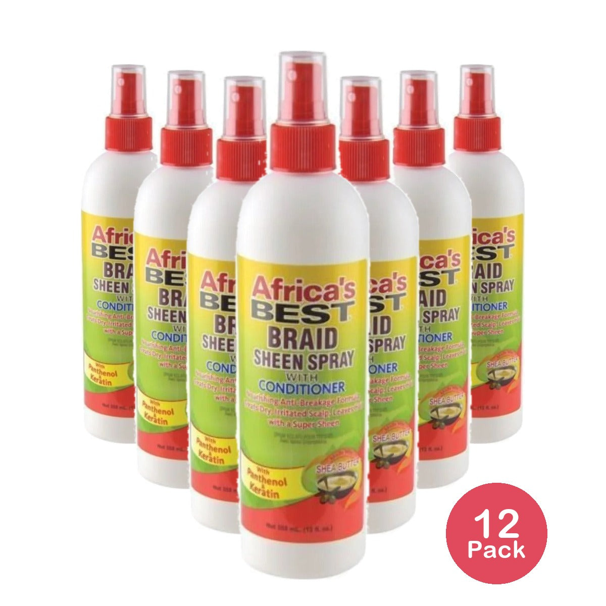 Africa's Best Braid Sheen Spray 12 Oz (Pack of 12)