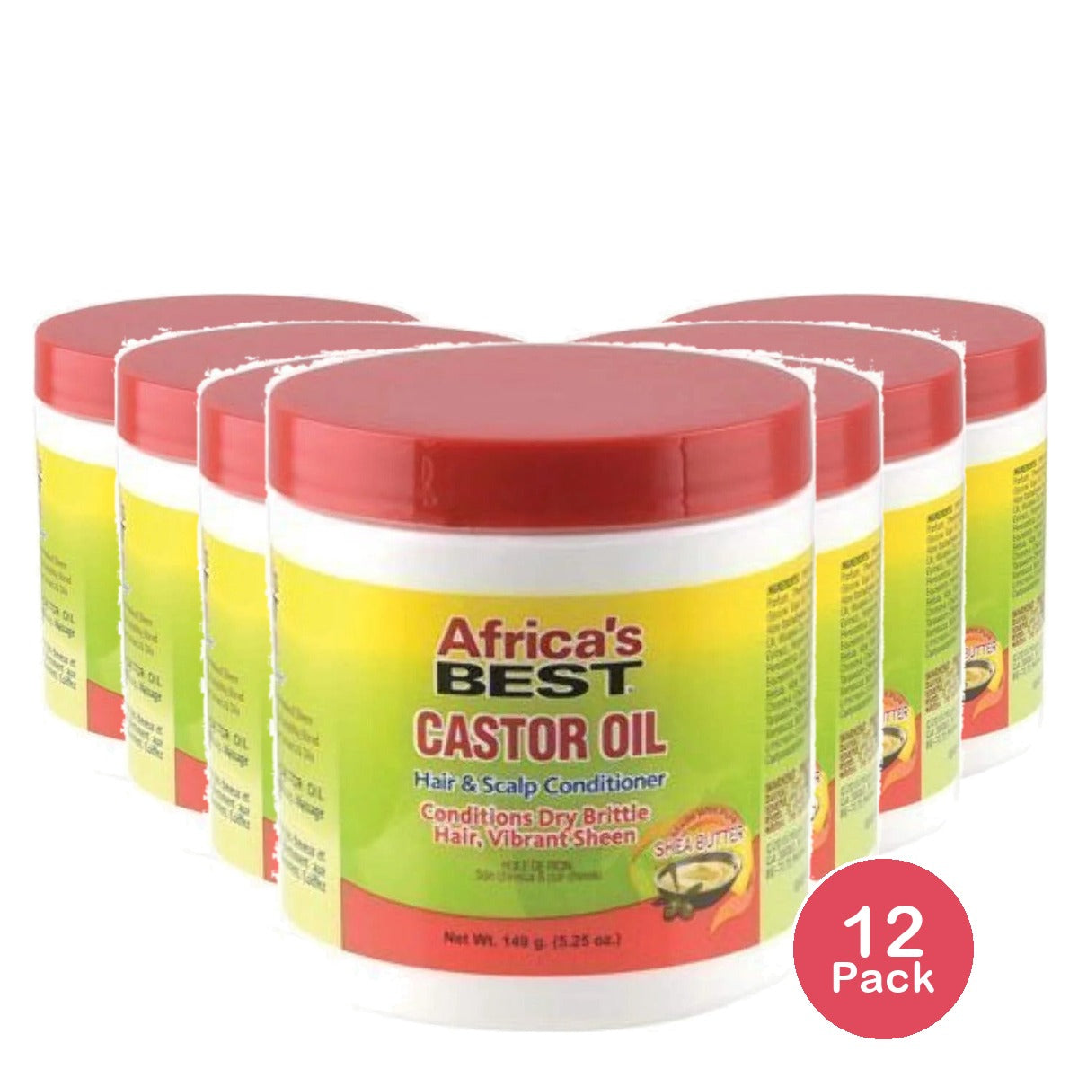 Africa's Best Castor Oil Hair & Scalp Conditioner 5.25 Oz (Pack of 12)