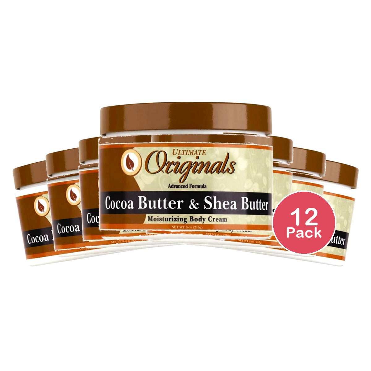 Africa's Best Cocoa Butter & Shea Butter Body Cream 8 Oz (Pack of 12)