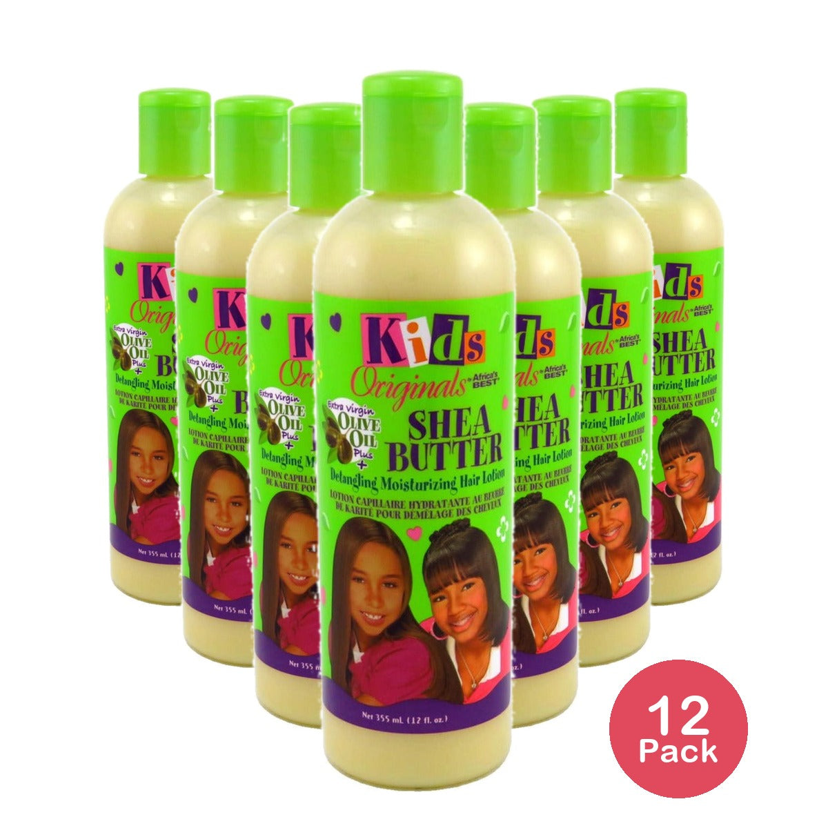 Africa's Best Kids Organics Detangling Moisturizing Hair Lotion 12 Oz (Pack of 12)