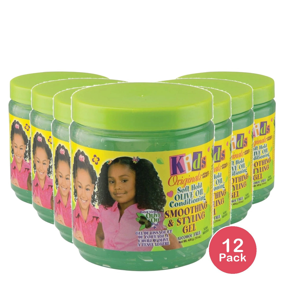 Africa's Best Kids Originals Soft Hold Olive Oil Conditioning Smoothing & Stylin 15 Oz (Pack of 12)