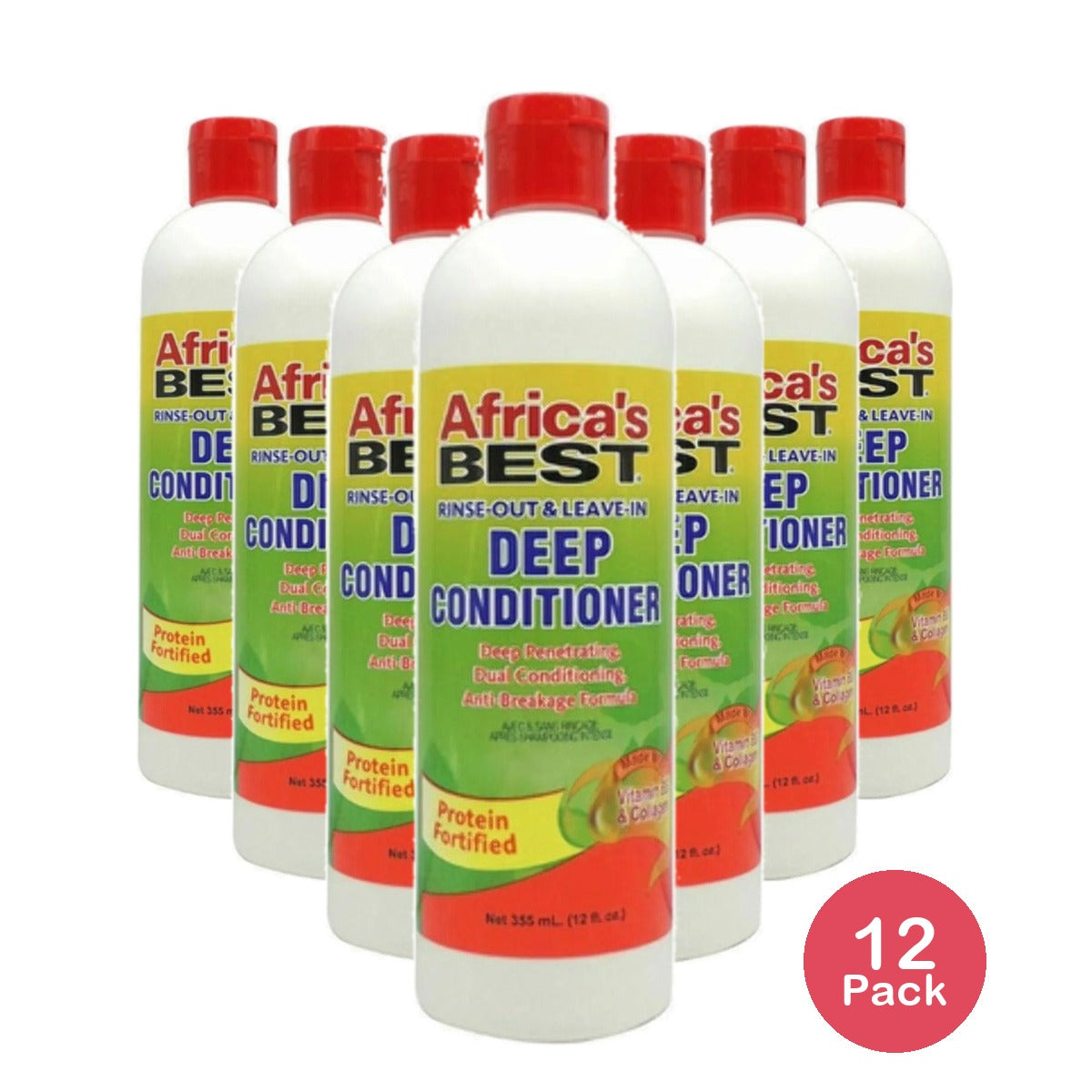 Africa's Best Rinse-Out Leave-In Deep Conditioner 12 Oz (Pack of 12)