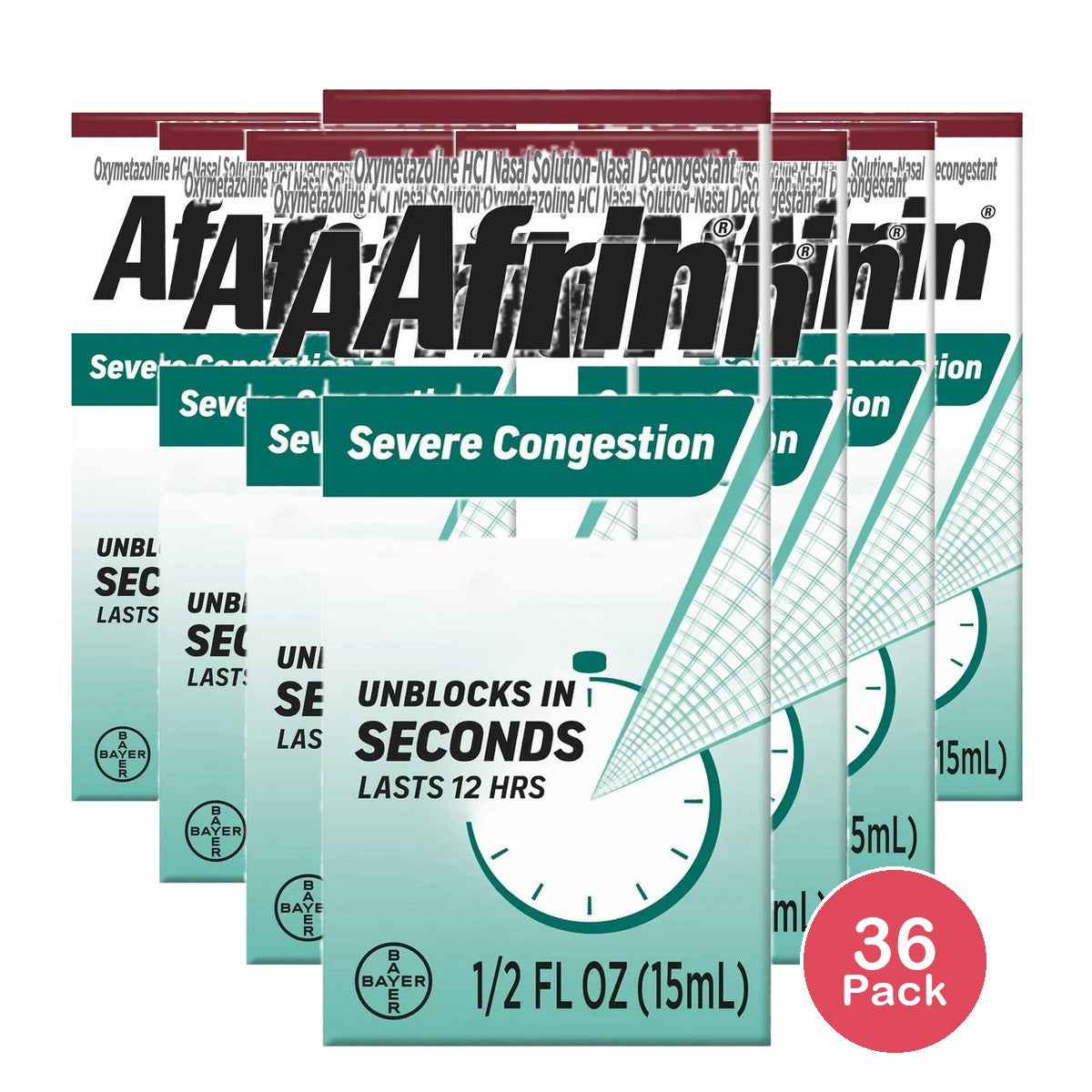 Afrin Severe Congestion, Nasal Spray - 0.5 fl Oz (Pack of 36)
