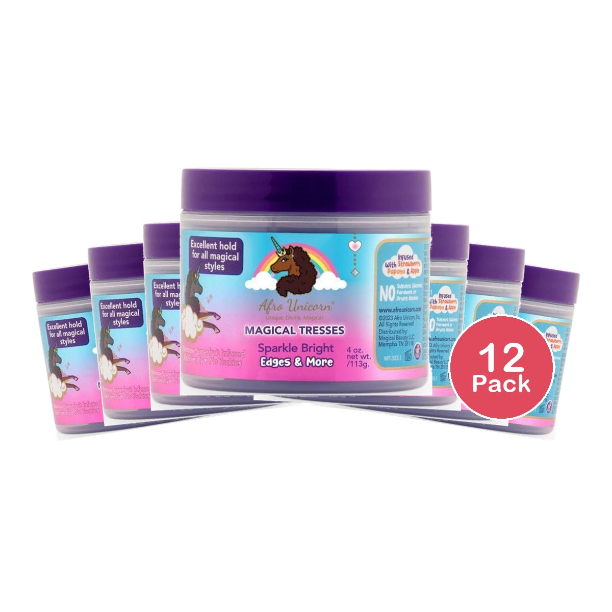Afro Unicorn Sparkle Bright Edges & More Wax 4 Oz (Pack of 12)