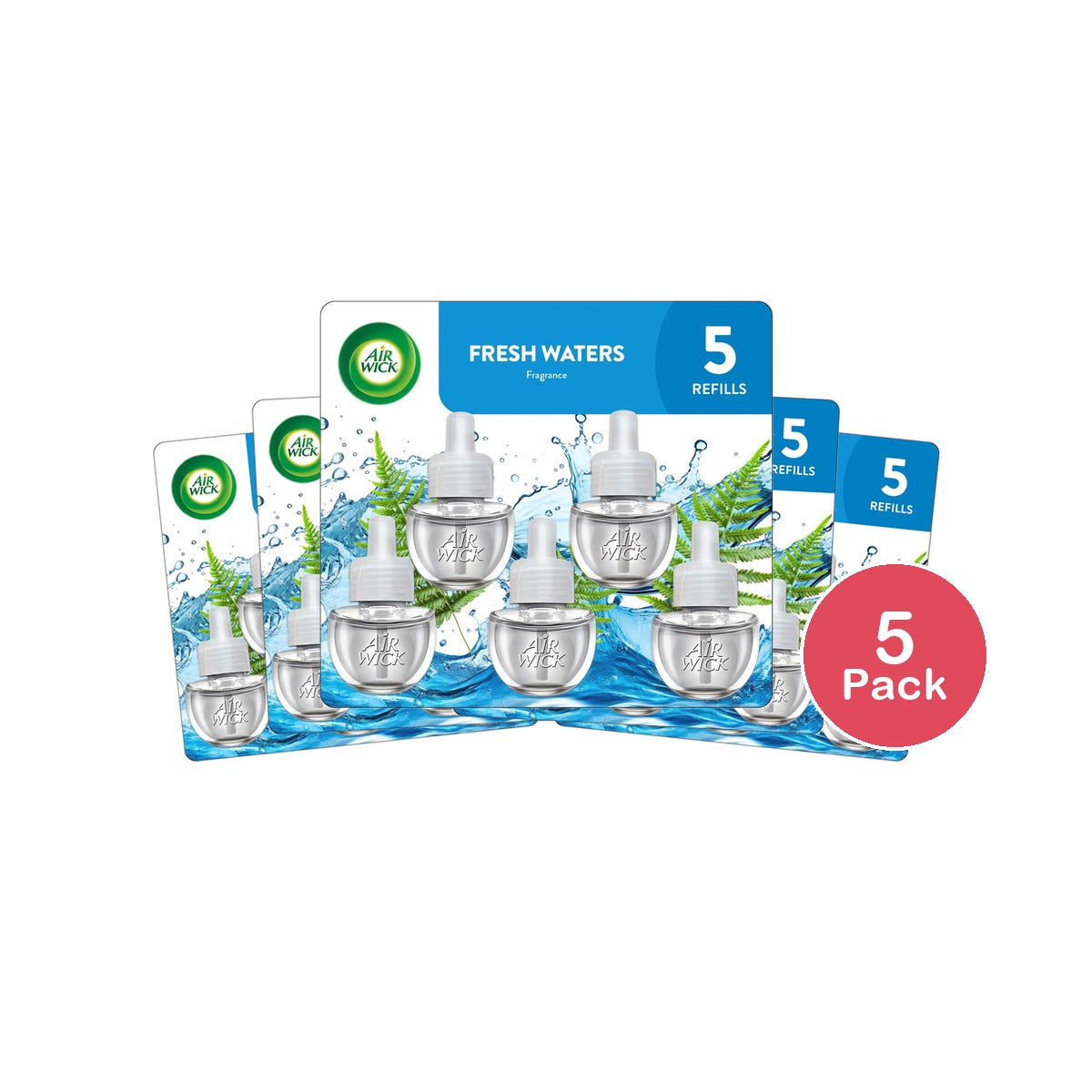 Air Wick Plug-In Scented Oil Refills Fresh Waters (Pack of 5)