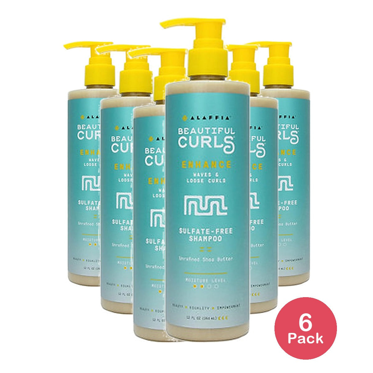 Alaffia Beautiful Curls Enhancing Shampoo 12 Oz (Pack of 6)