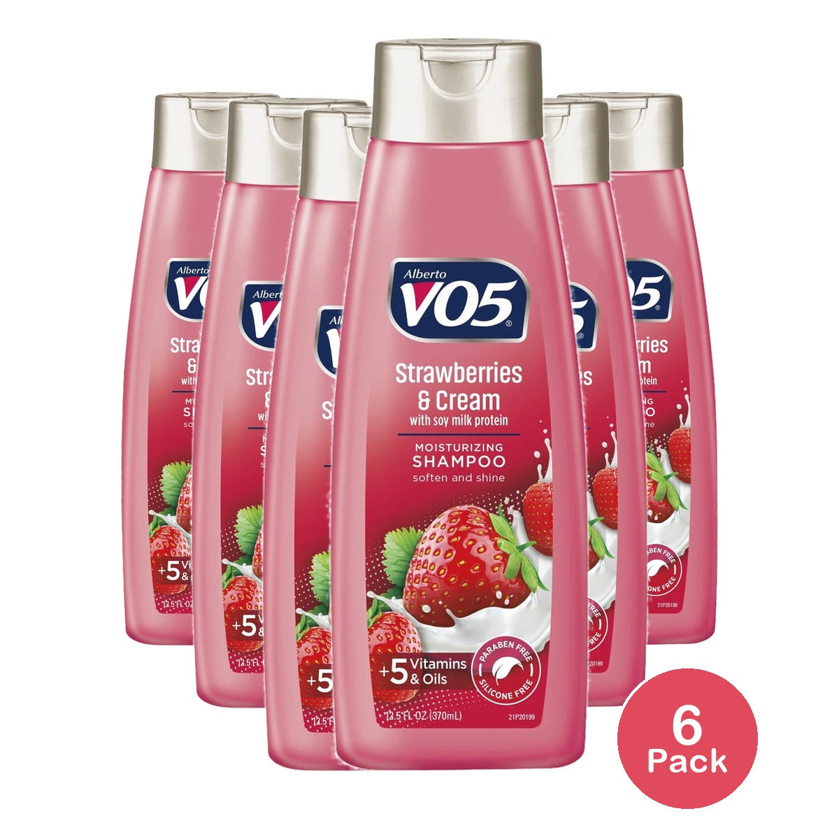 Alberto VO5 Moisture Milks Strawberries & Cream 15 Fl Oz (Pack of 6)