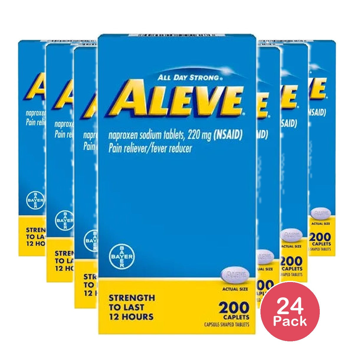 Aleve Arthritis 200 Count Capsules - New 3.46oz (Pack of 24)