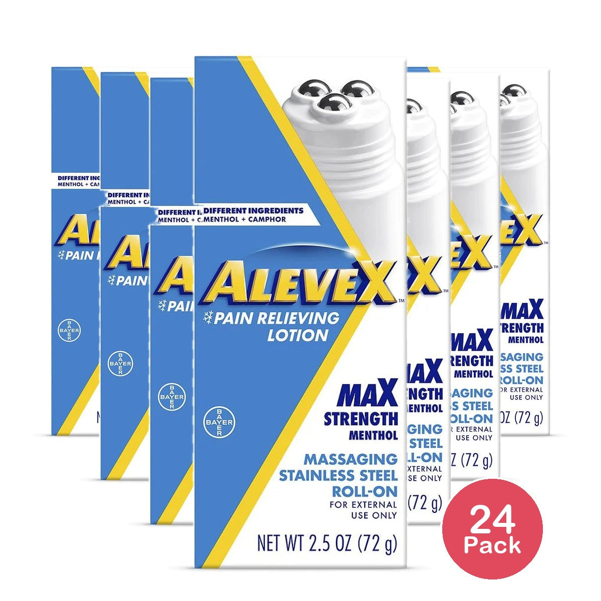 Aleve X Pain Reliever Rollerball Topical - 2.5 Oz (Pack of 24)