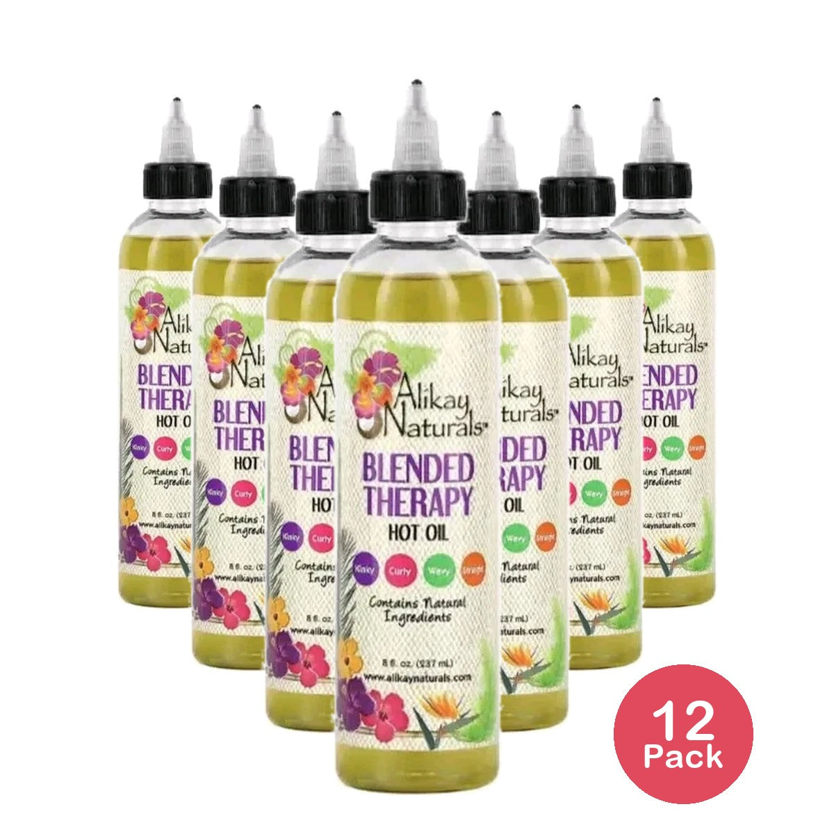 Alikay Naturals Blended Therapy Hot Oil 8 fl oz (237 ml) 8 Fl. Oz (Pack of 12)
