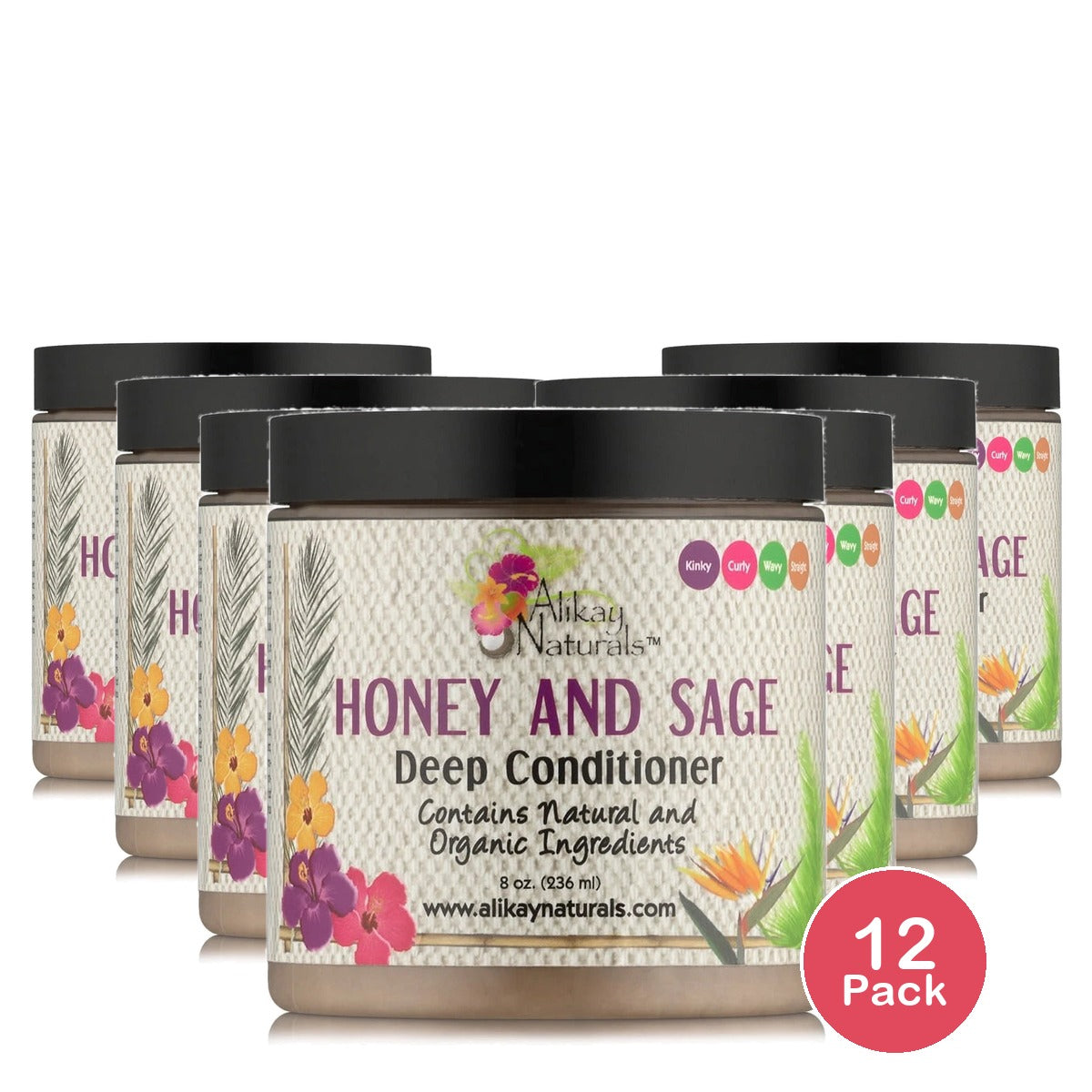 Alikay Naturals Honey and Sage Deep Conditioner - 8oz 8 Oz (Pack of 12)