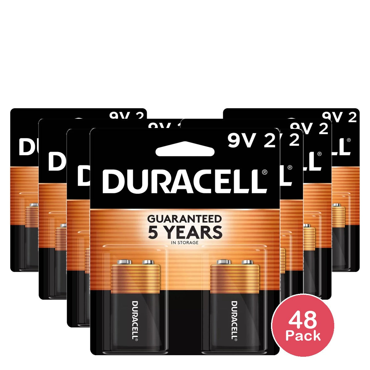Alkaline Batteries, 9V, 2-Pk. -MN1604B2Z (Pack of 48)