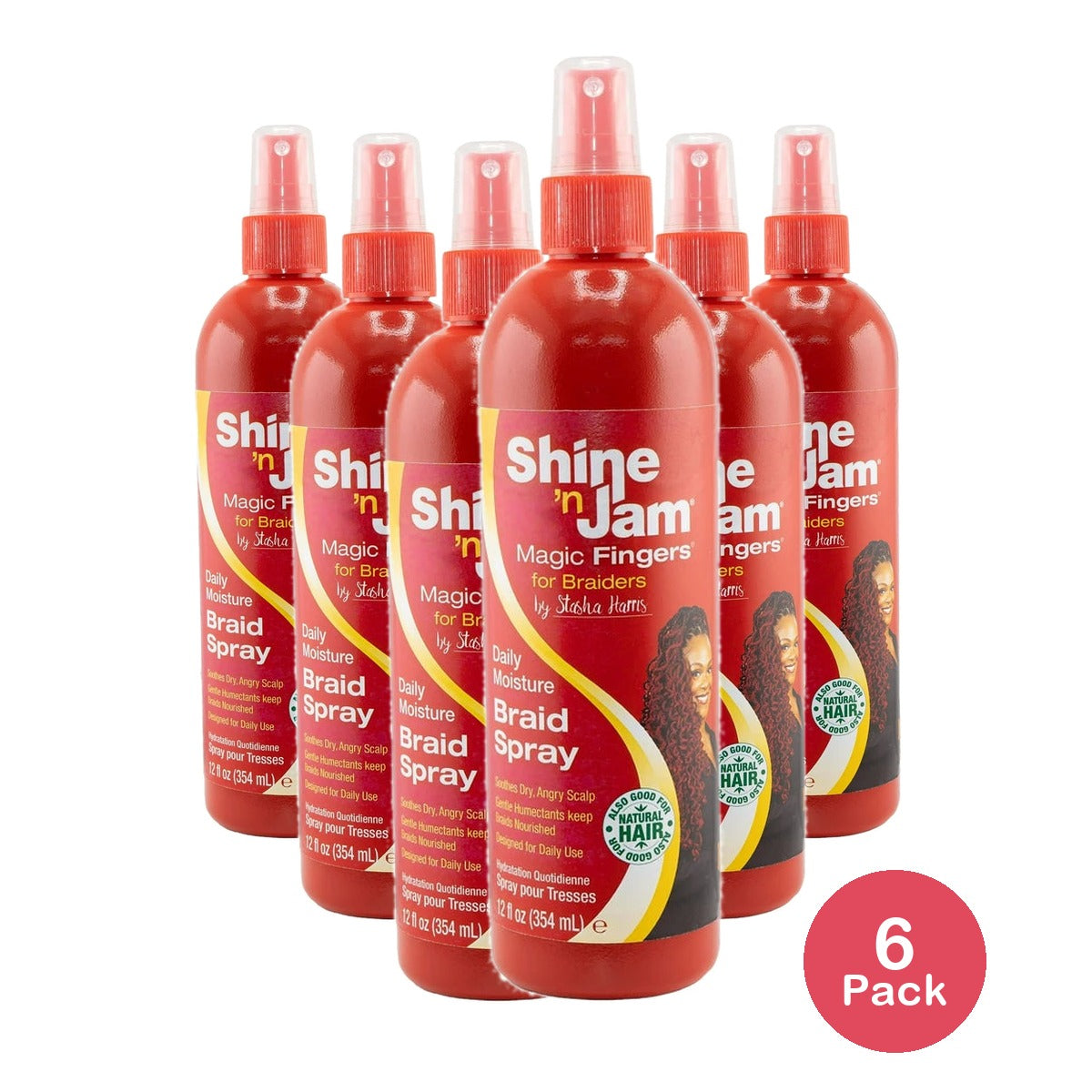 AMPRO - Magic Fingers Shine N Jam Braid Spray 12 fl oz (Pack of 6)