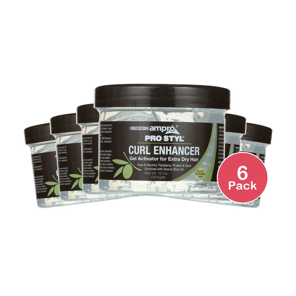 Ampro Pro Styl Curl Enhancer Hair Gel Extra 10 oz. Moisturizing Unisex 10oz (Pack of 6)