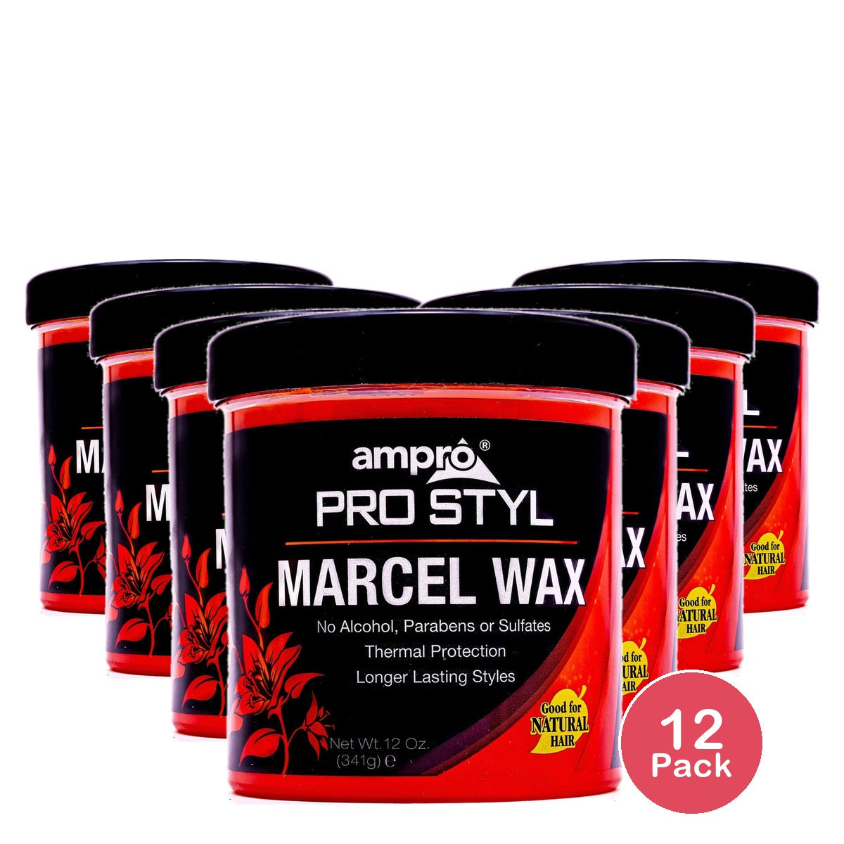 Ampro Pro-Styl Marcel Wax 12 oz All Hair Type Frizz Control Moisturizing Un 12 oz (Pack of 12)