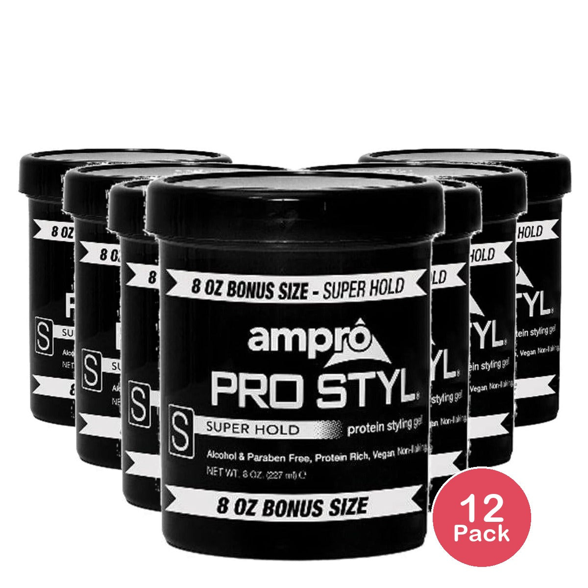 Ampro Protein Styling Gel Super 8 Oz (Pack of 12)
