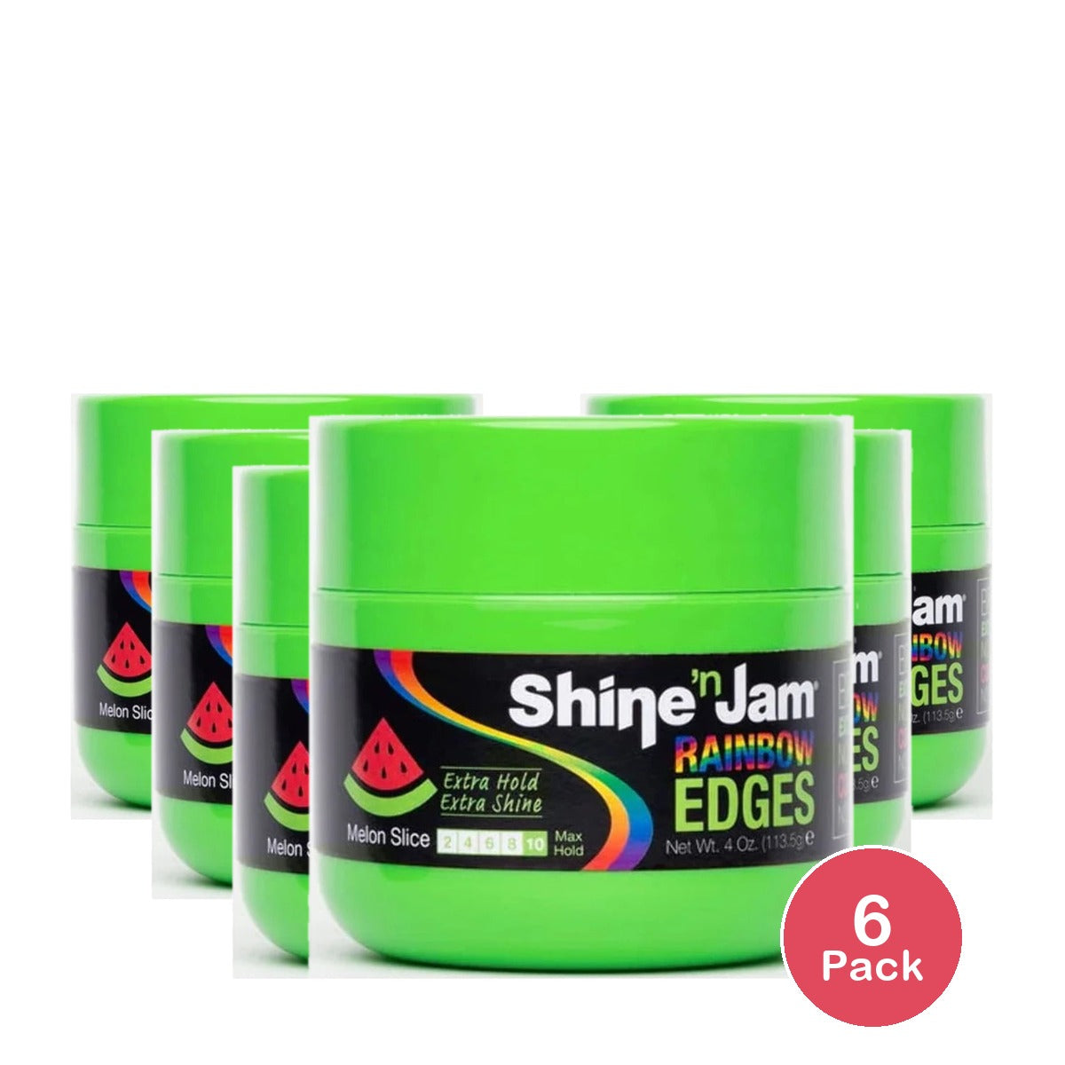 Ampro Shine N Jam Rainbow Edges - Melon Slice - 4 oz 4oz (Pack of 6)