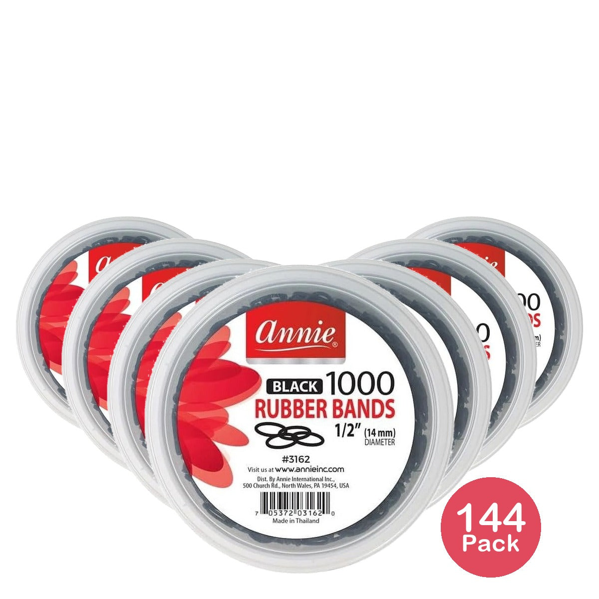 Annie Rubber Bands 1000 Count 1/2 Inch (Pack of 144)