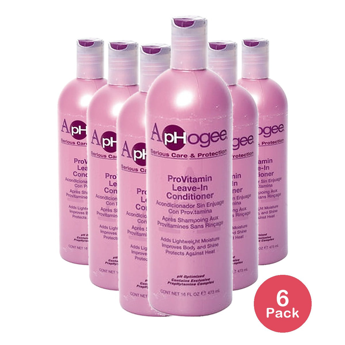 ApHogee Pro-Vitamin Leave-In Conditioner 16 Oz (Pack of 6)