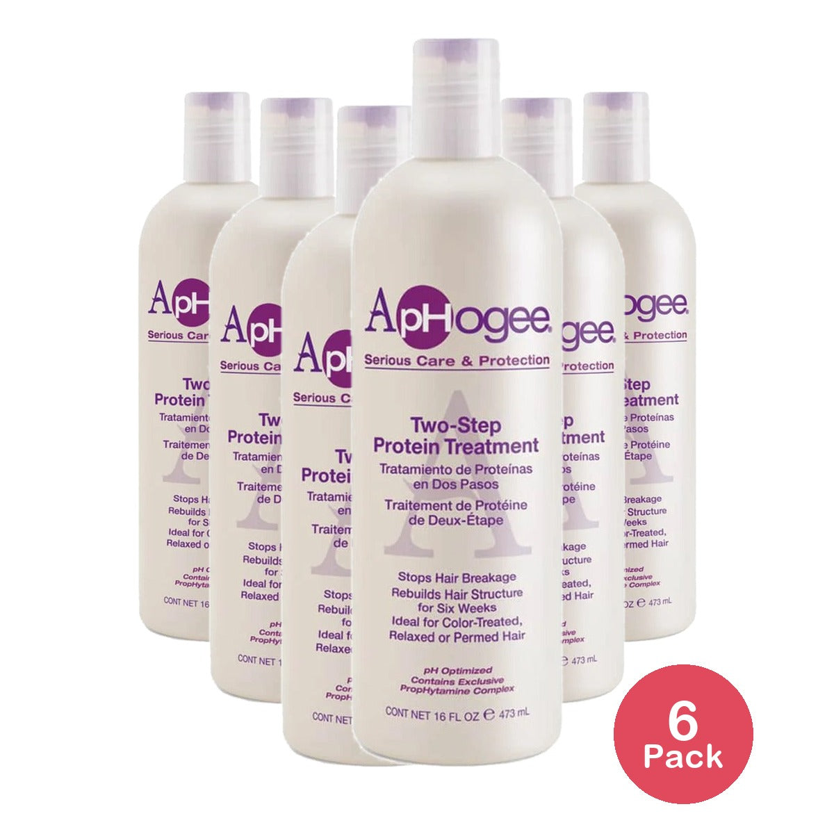 ApHogee Two-Step Protein Treatment 16 Oz (Pack of 6)