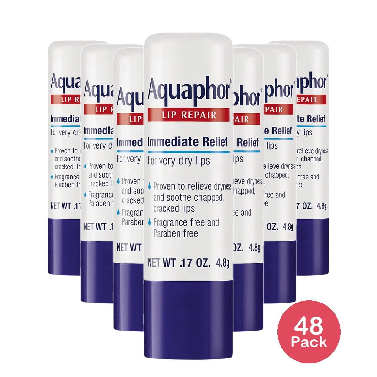 Aquaphor Lip Repair Stick 0.17Oz (Pack Of 48)