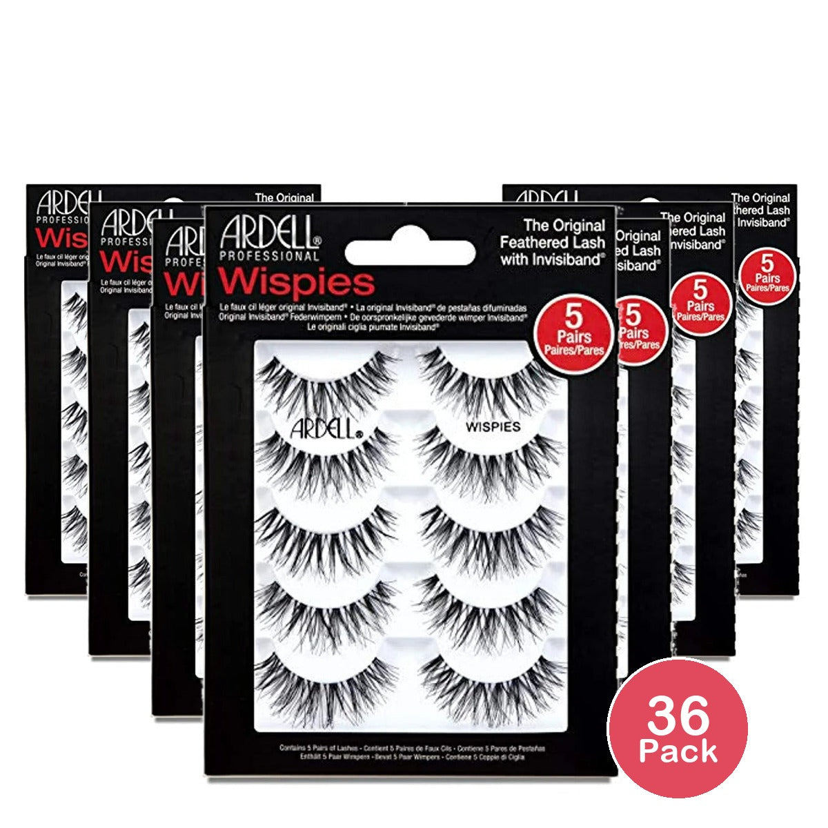 Ardell 5 Pack Lashes - Wispies nan (Pack of 36)