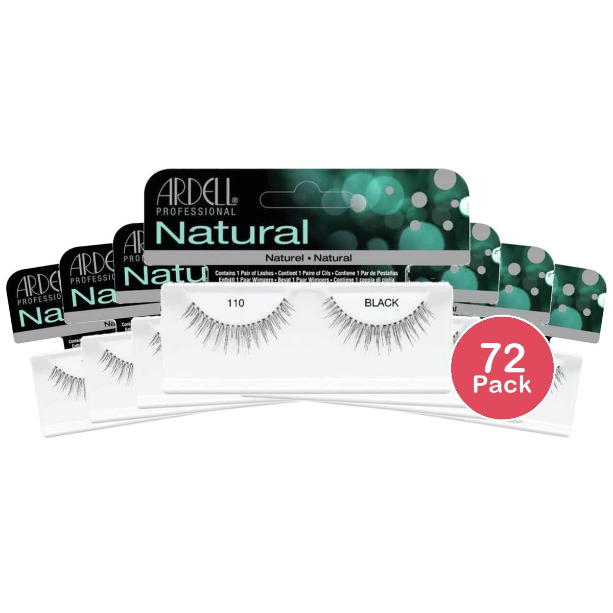 Ardell Fashion Lashes, 110 Black, 1 Pair (Pack of 72)