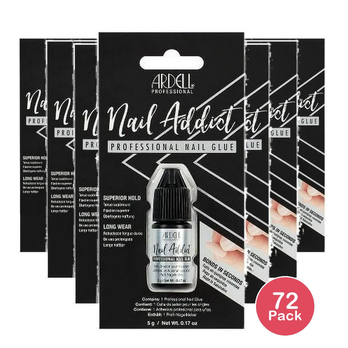 Ardell Professional Nail Glue for Artificial Nails 5g 0.17oz (Pack of 72)
