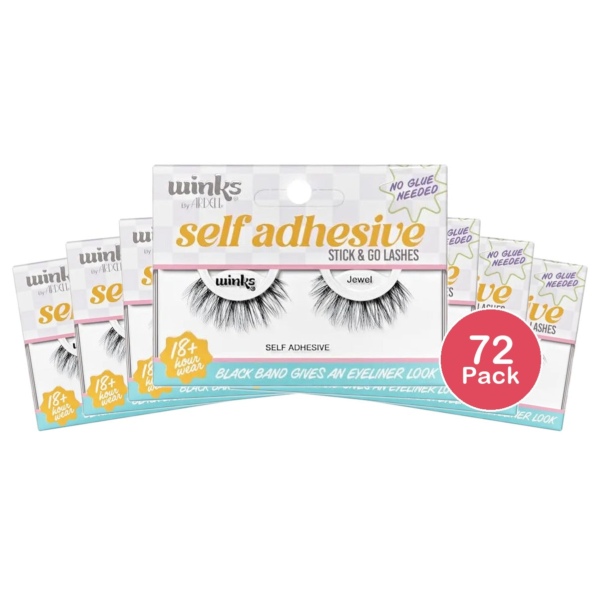 Ardell Winks Self-Adhesive Lashes Jewel 0.71oz (Pack of 72)