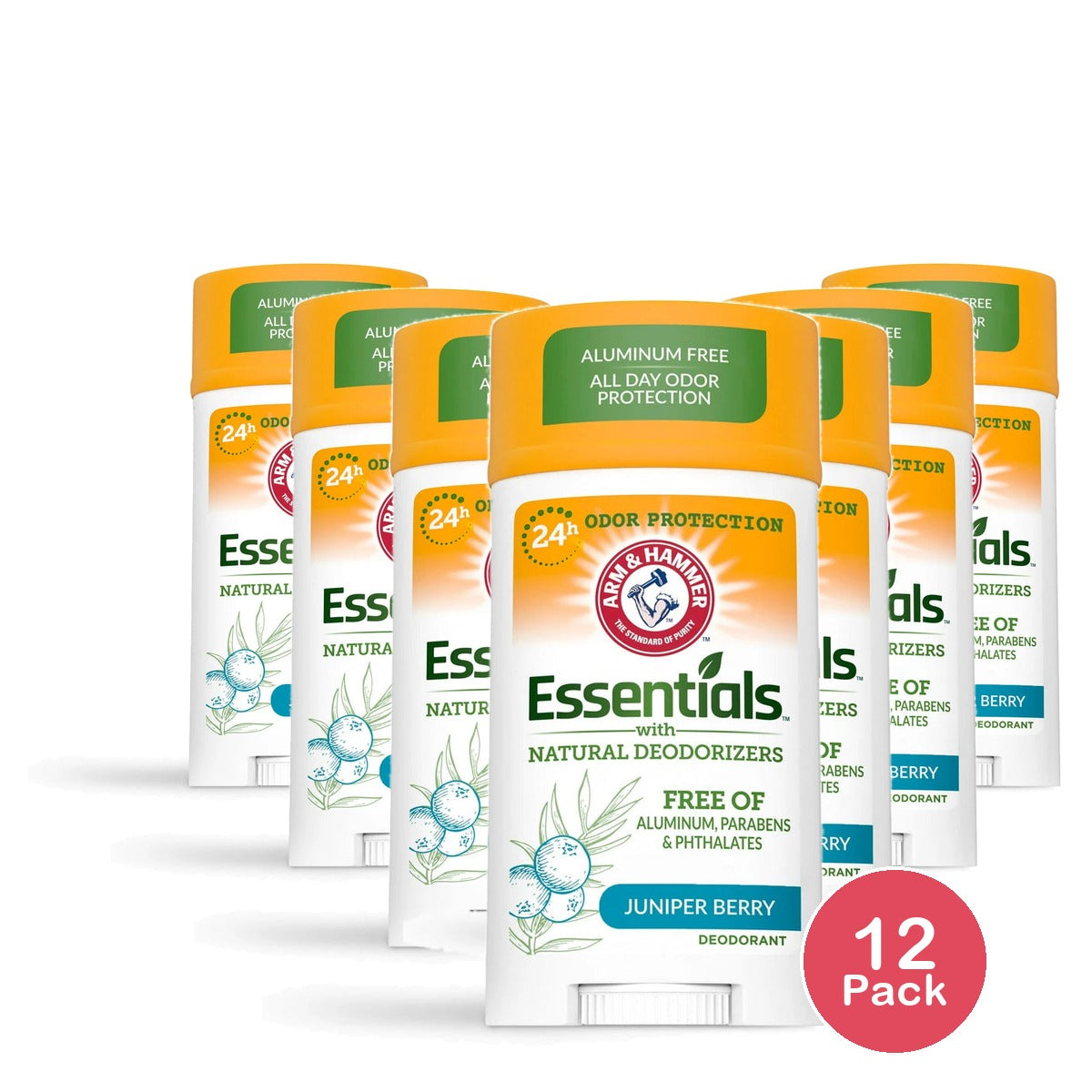 Arm & Hammer Essentials Deodorant Juniper Berry Made with Natural Deodorizers 2.5 OZ (Pack of 12)