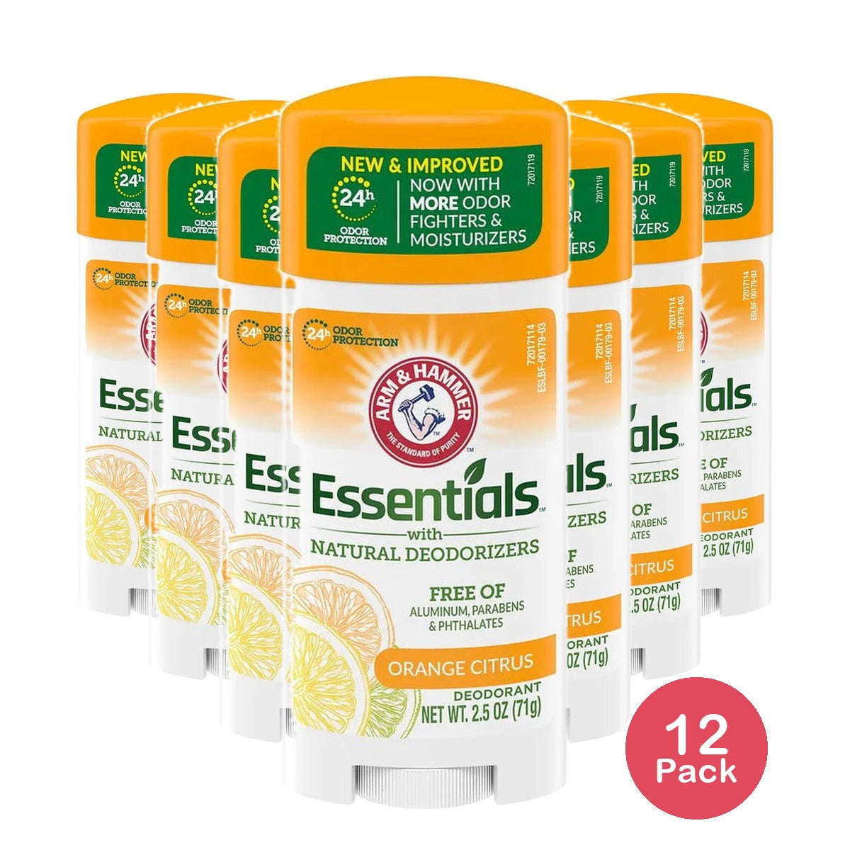 Arm & Hammer Essentials Deodorant Orange Citrus 2.5 Oz (Pack of 12)