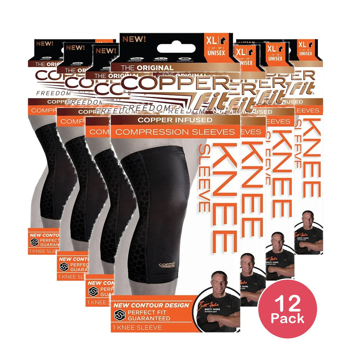 As Seen On Tv Copper Fit 2.0 Knee Xlarge (Pack of 12)