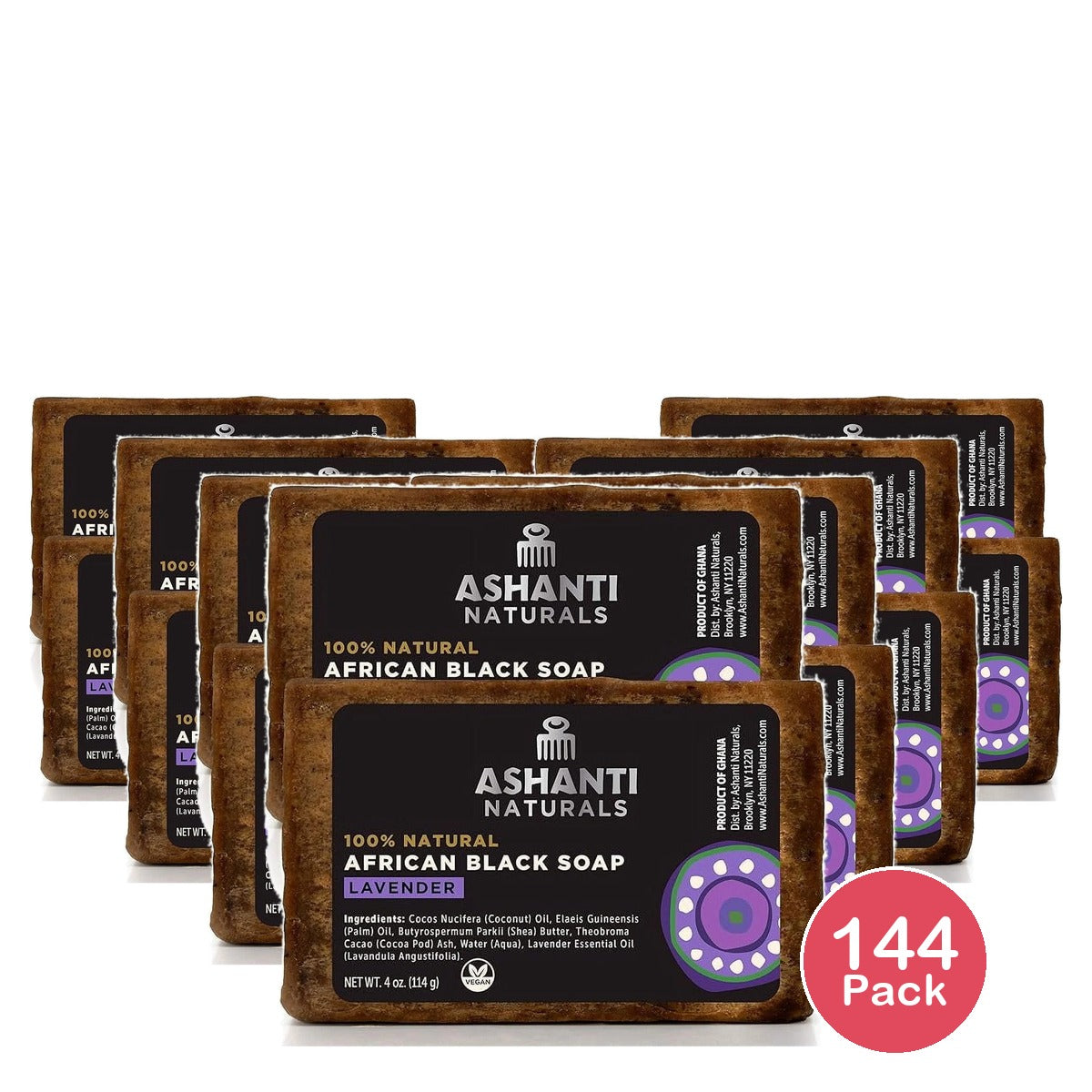 Ashanti Naturals Bar Soap Lavender 4 Oz (Pack of 144)