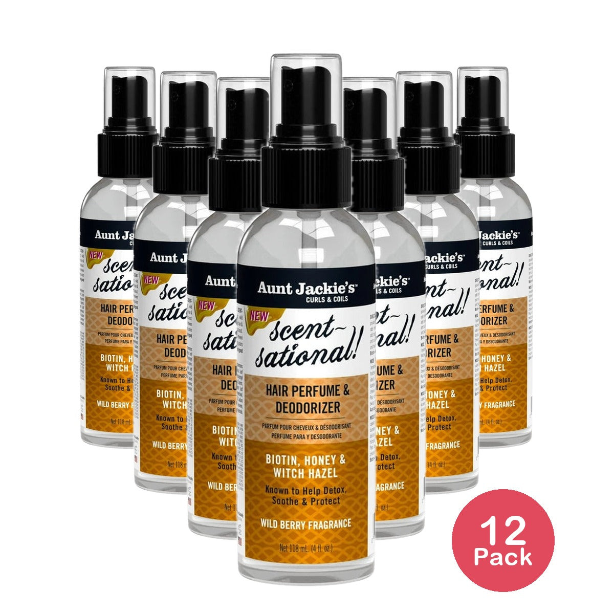 Aunt Jackie?s Braid and Twist Collection ScentSational Hair Perfume & Deodorizer 4. Oz (Pack of 12)