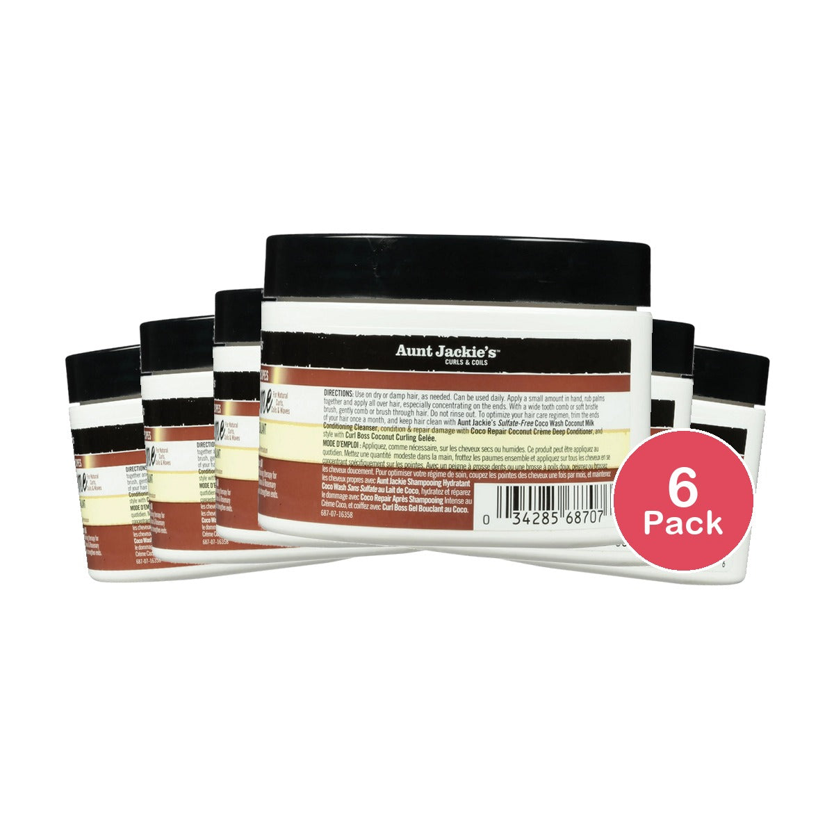 Aunt Jackie's Coconut Butter Creme Intensive Moisture Sealant - 7.5oz (Pack of 6)