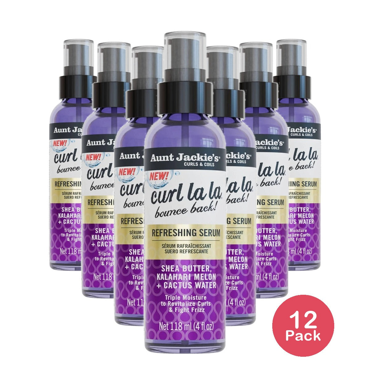 Aunt Jackie's Curls & Coils Curl La La Bounce Serum 4 Oz (Pack of 12)