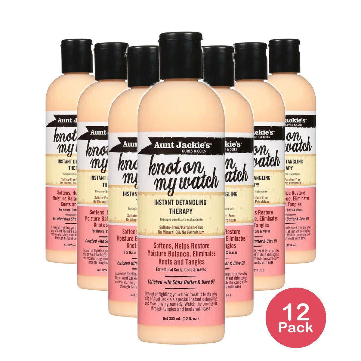 Aunt Jackie's Knot On My Watch Detangling Therapy 12 Fl Oz (Pack of 12)