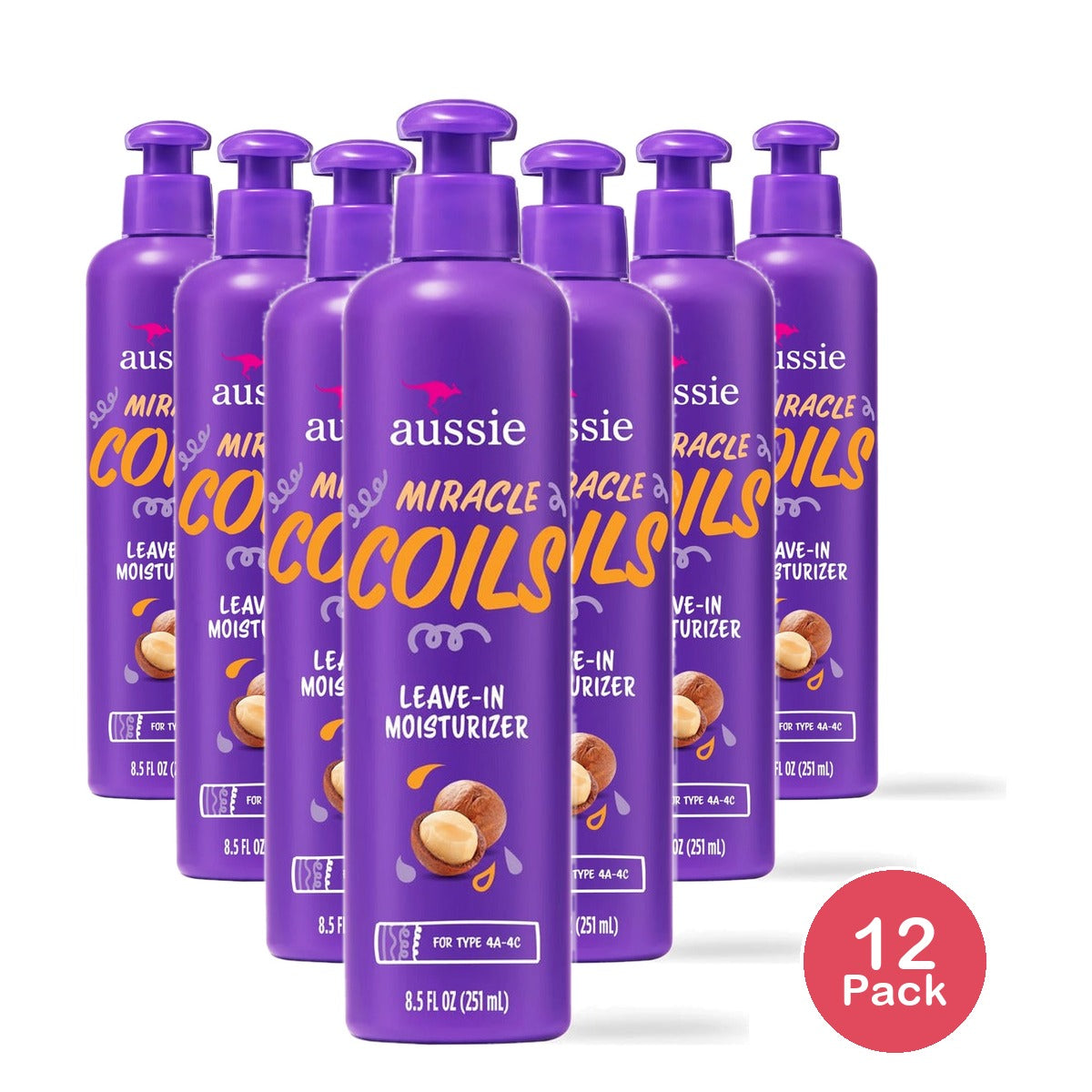 Aussie Miracle Coils Leave-In Conditioner 8.5 Oz (Pack of 12)